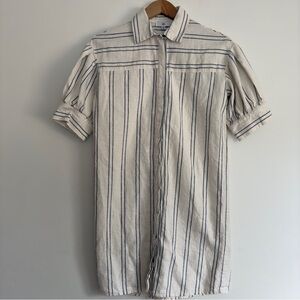 La Redoute flannel striped shirt dress size: S US/ 36 France